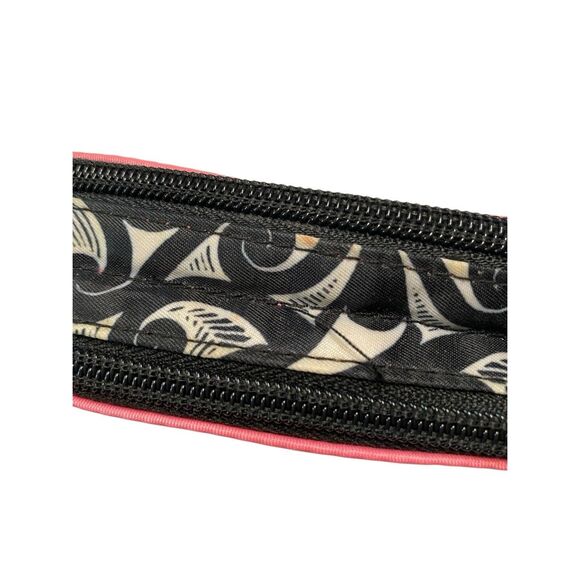 Sonia Kashuk Black White Pink Travel Makeup Bag Cosmetic Organizer Zip Case - Picture 8 of 14